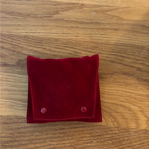 Cartier Red Velvet Jewelry Pouch with Cream Pillow Insert - Picture 2 of 3